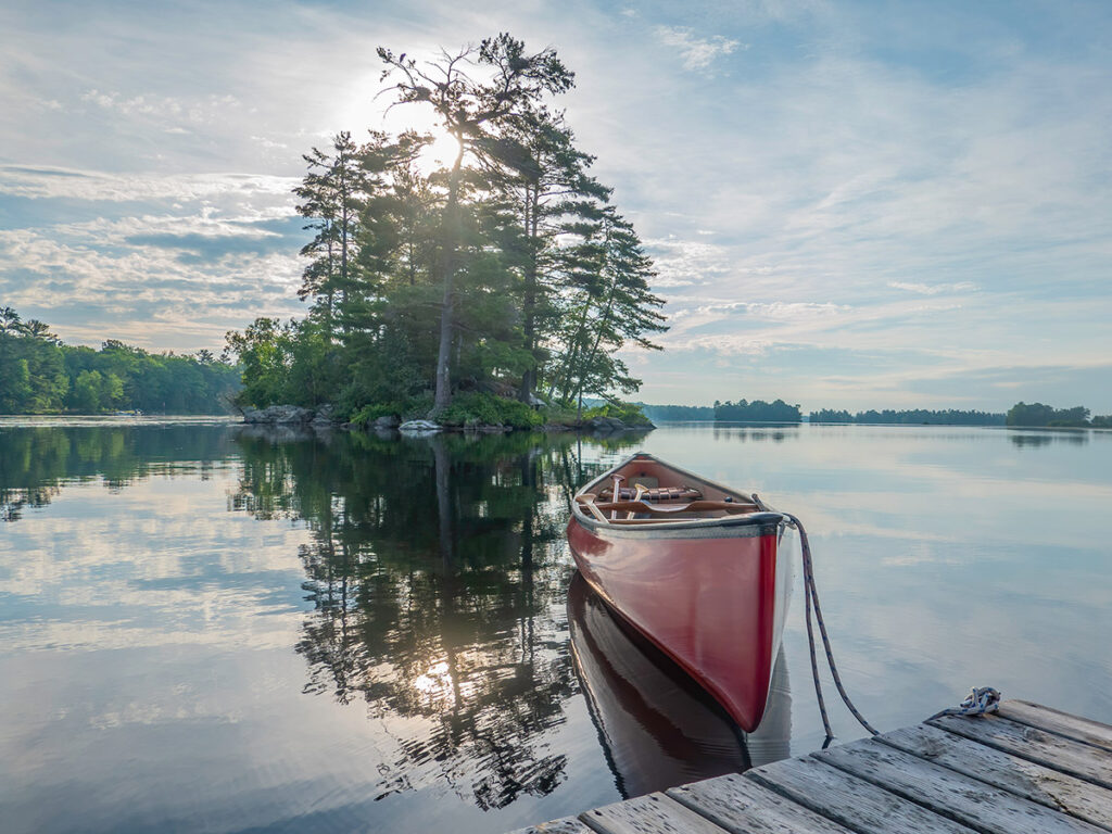 Lac du camping la Mine de cuivre à Eastman en Estrie