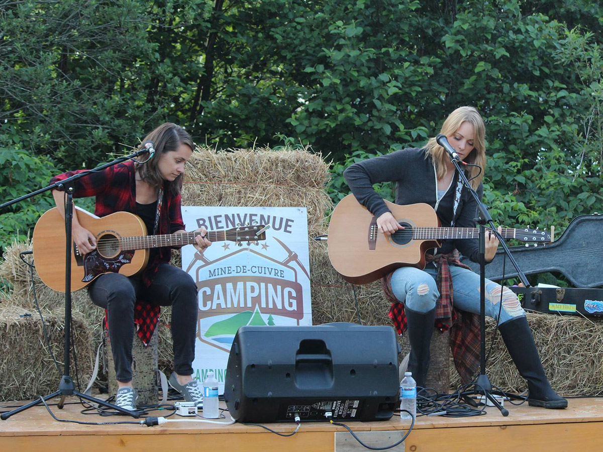 Activité extérieurs camping la Mine de cuivre à Eastman en Estrie