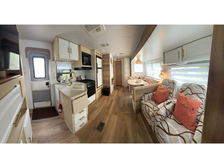 Roulottes au camping la Mine de cuivre à Eastman en Estrie