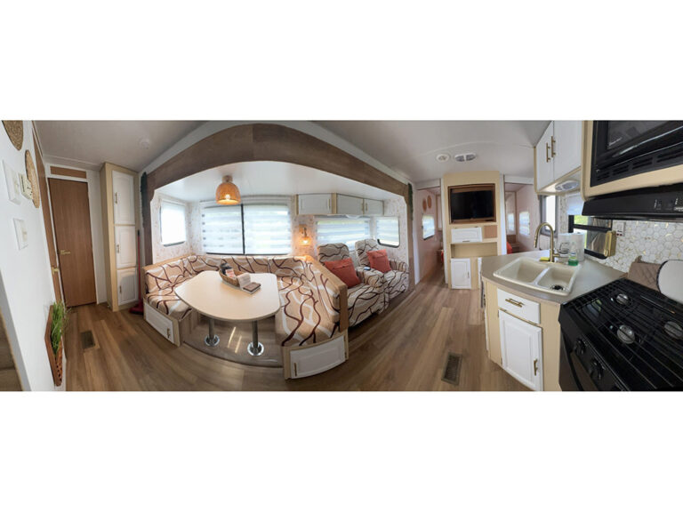 Roulottes au camping la Mine de cuivre à Eastman en Estrie