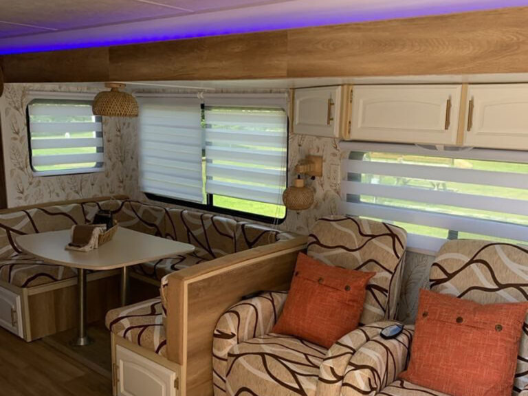 Roulottes au camping la Mine de cuivre à Eastman en Estrie