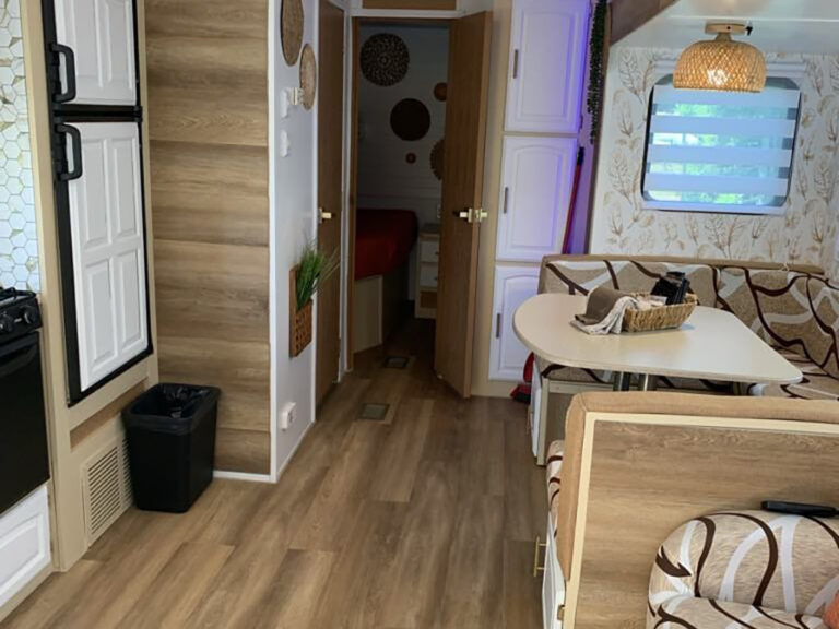 Roulottes au camping la Mine de cuivre à Eastman en Estrie