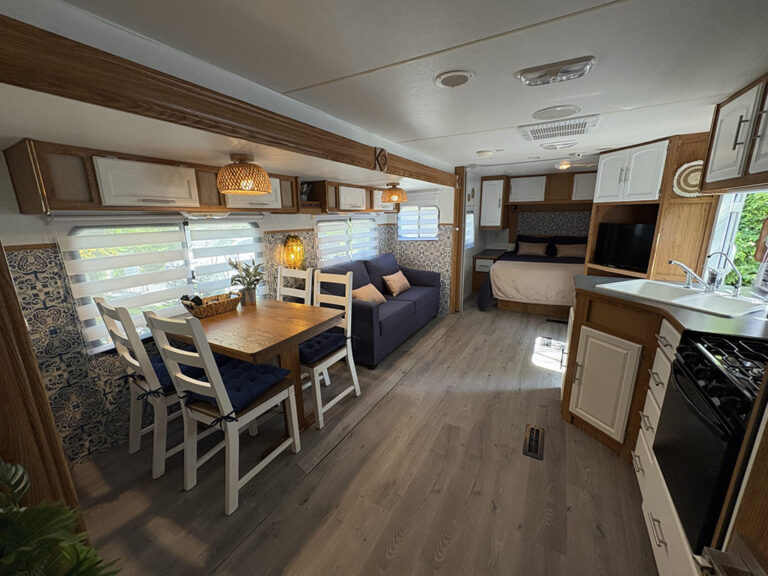 Roulottes au camping la Mine de cuivre à Eastman en Estrie